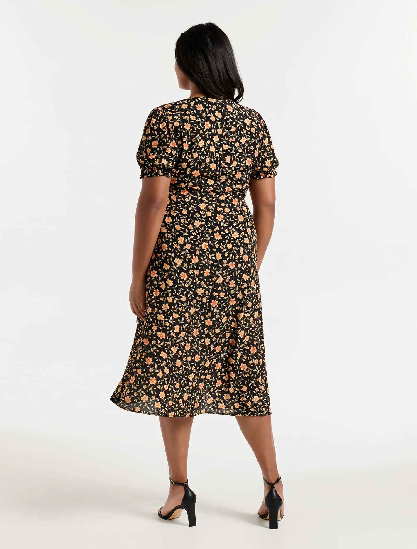 Hallie Curve Sarong Midi Dress