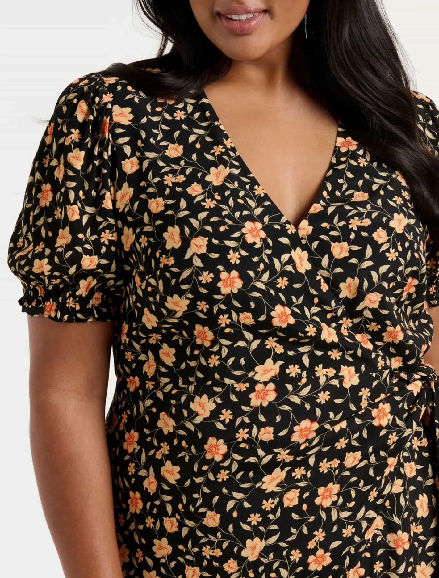 Hallie Curve Sarong Midi Dress