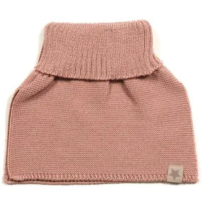 Huttelihut Neck Warmer Solid Wool Knit Turtle Dusty Rose