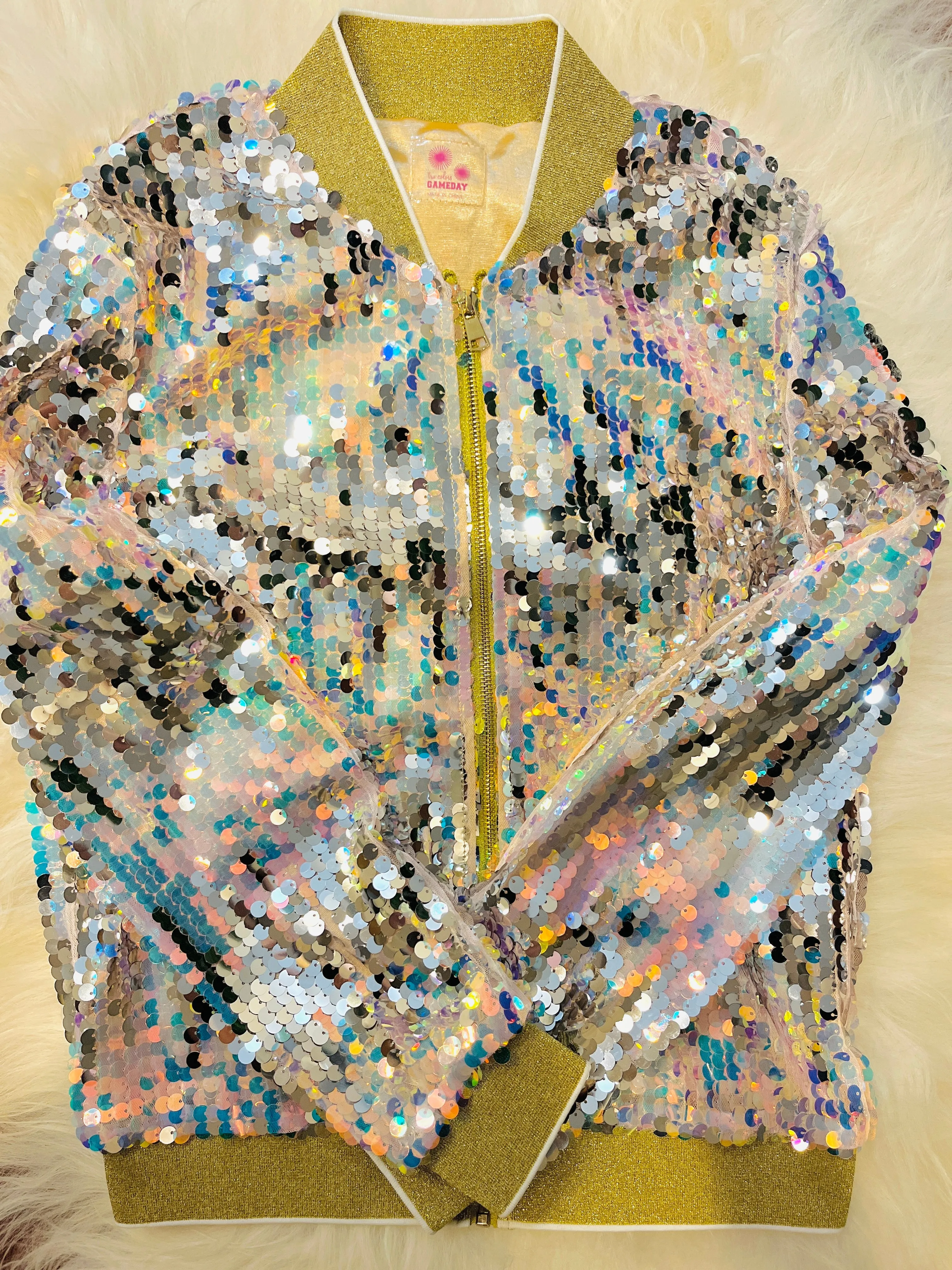 KIDS JUST WANNA HAVE FUN SEQUIN JACKET