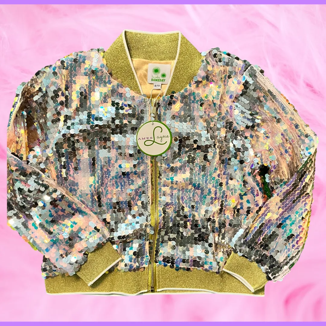 KIDS JUST WANNA HAVE FUN SEQUIN JACKET
