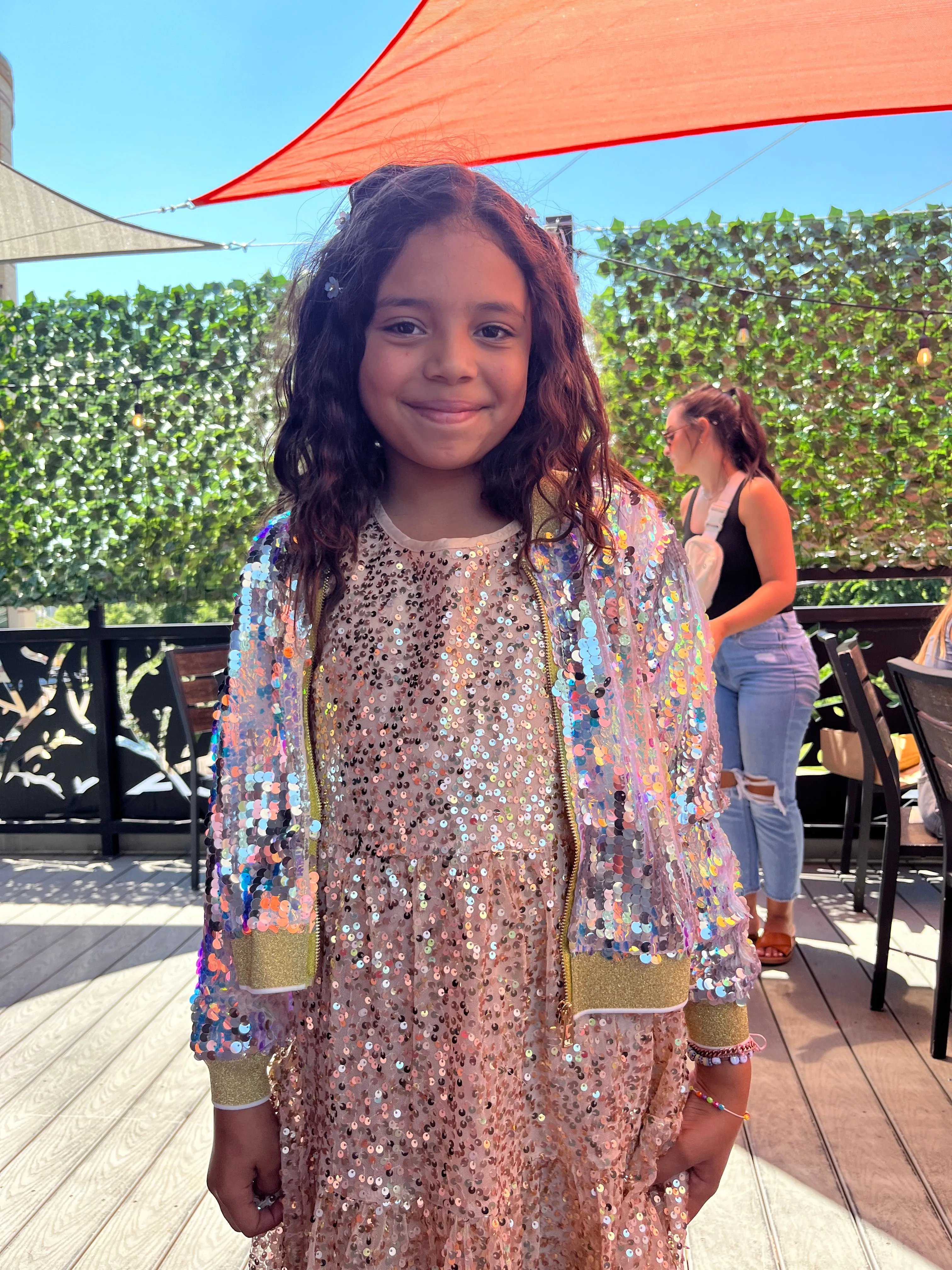 KIDS JUST WANNA HAVE FUN SEQUIN JACKET