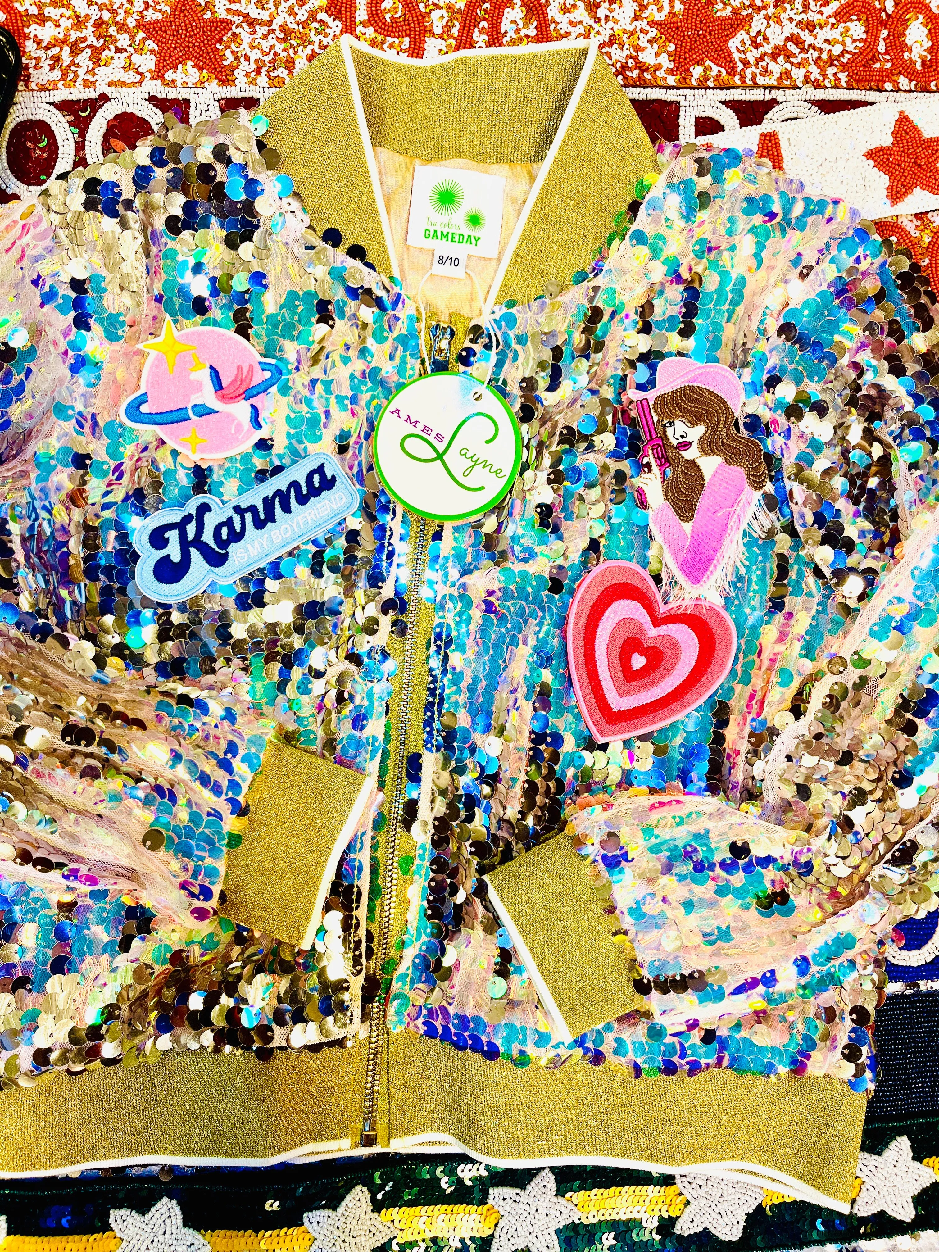 KIDS JUST WANNA HAVE FUN SEQUIN JACKET