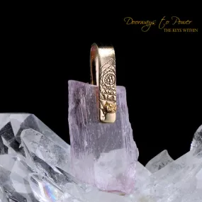 Kunzite Light Language Crystal Pendant 14k™