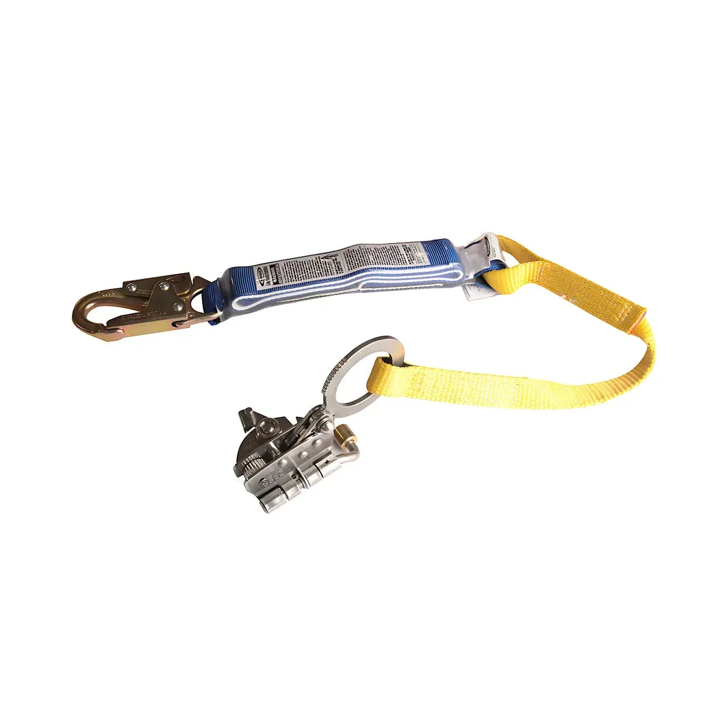 L240001 Stainless Steel Trailing Rope Grab w/Shock Absorbing Lanyard