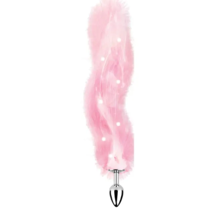 Light Up Foxy Tail Butt Plug -Pink
