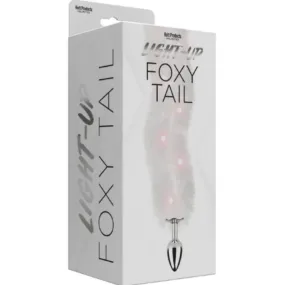 Light Up Foxy Tail Butt Plug -White