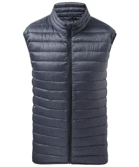 Melange padded gilet | Navy Melange