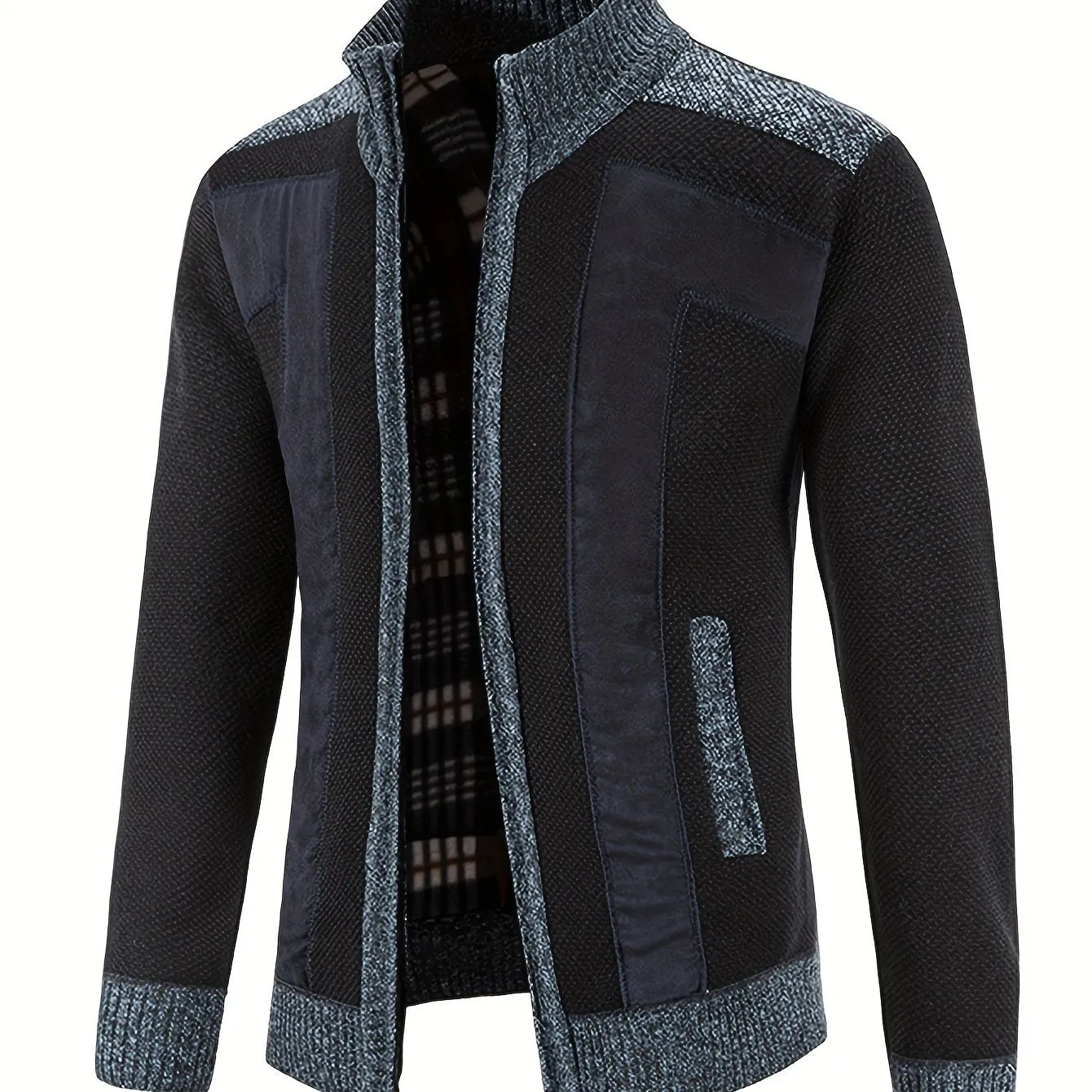 Men's Elegant  Cardigan Jacket | Stand Collar Sweater Coat