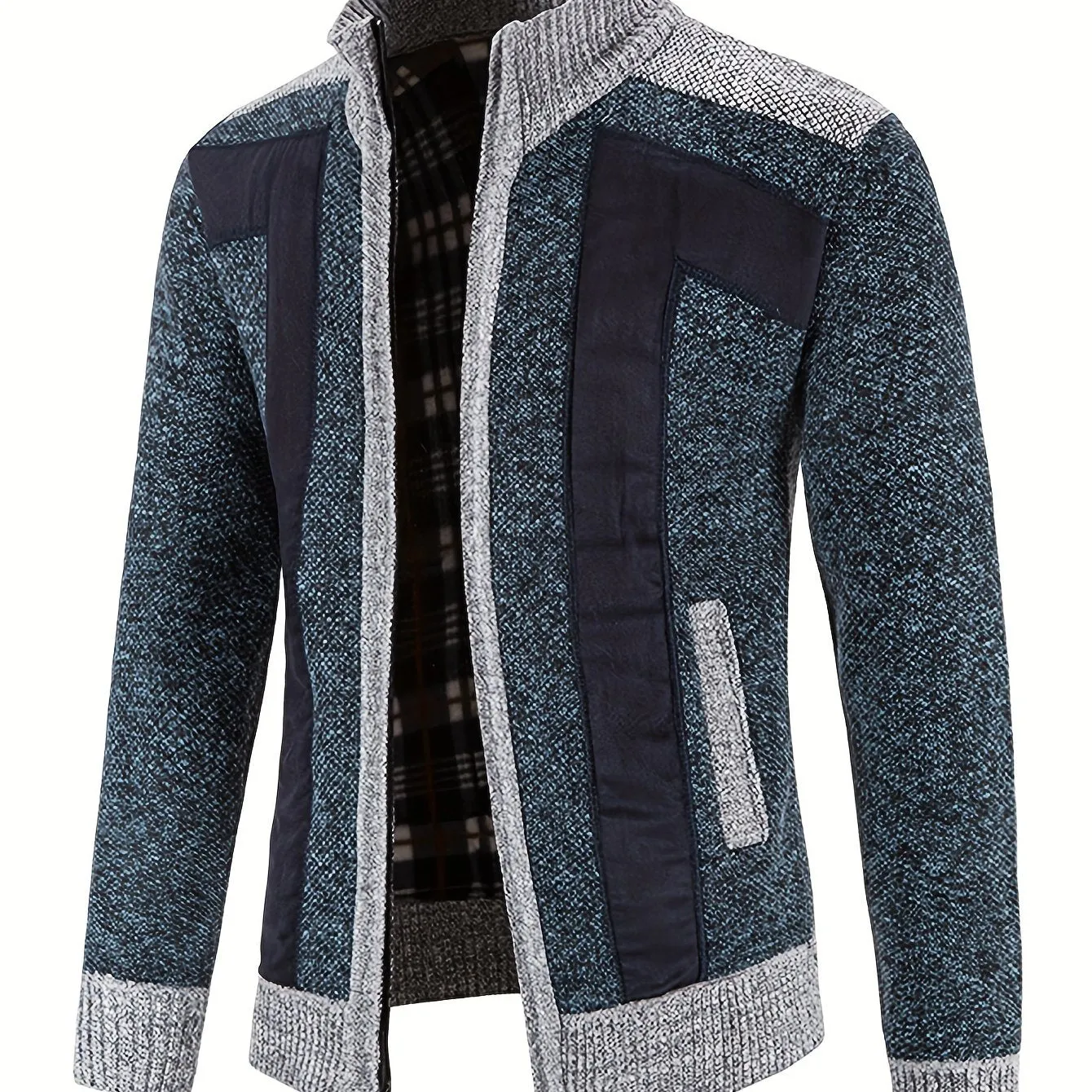 Men's Elegant  Cardigan Jacket | Stand Collar Sweater Coat