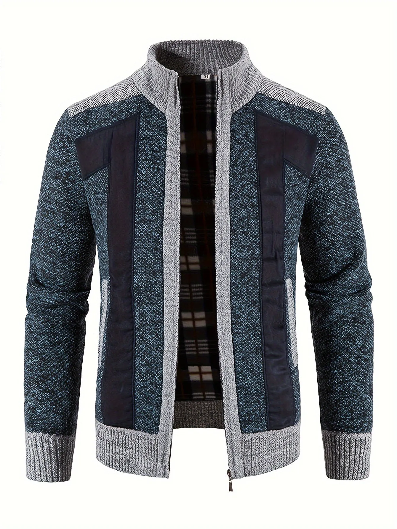 Men's Elegant  Cardigan Jacket | Stand Collar Sweater Coat