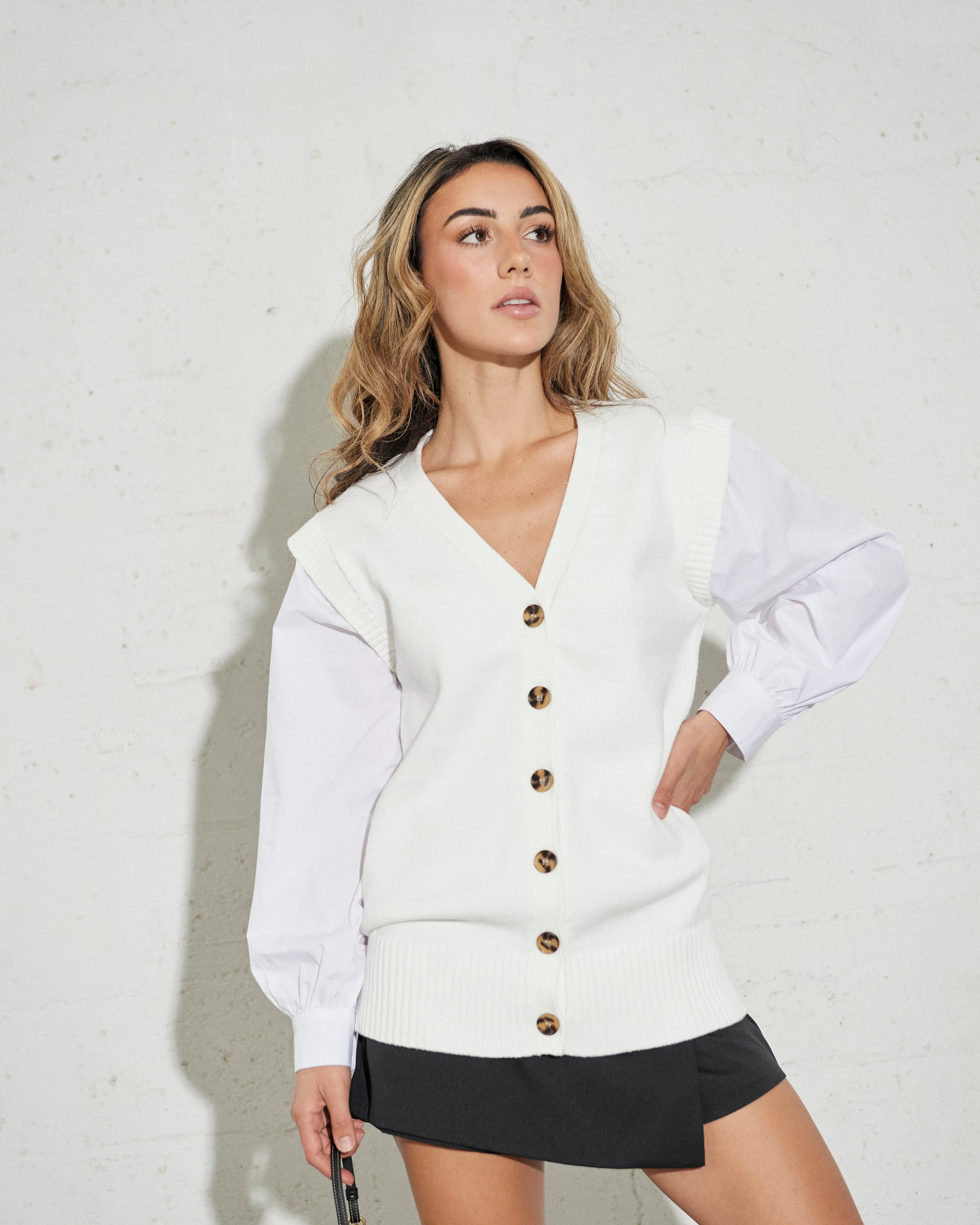 Mixed Media Cardigan