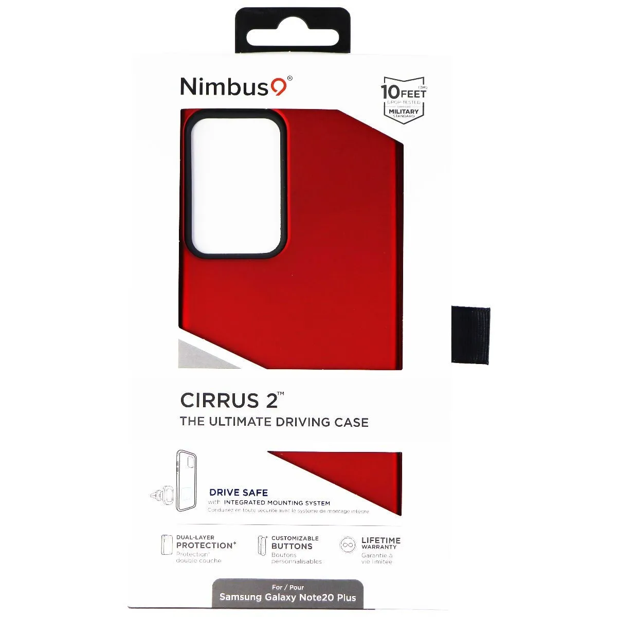 Nimbus9 Cirrus 2 Series Case for Samsung Galaxy Note20 Ultra 5G - Red/Black