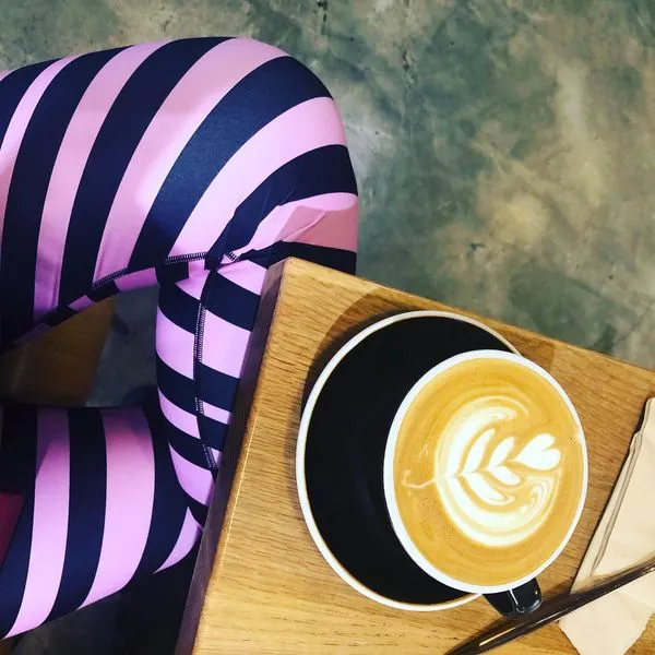 Pink Black Stripes Yoga Leggings, Diagonally Striped Women's Soft Tights For Ladies-Made in USA/EU/MX