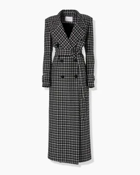 Plaid Trench Coat
