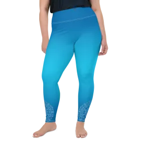 Plus Size Bodhi Blue Womens Yoga Leggings