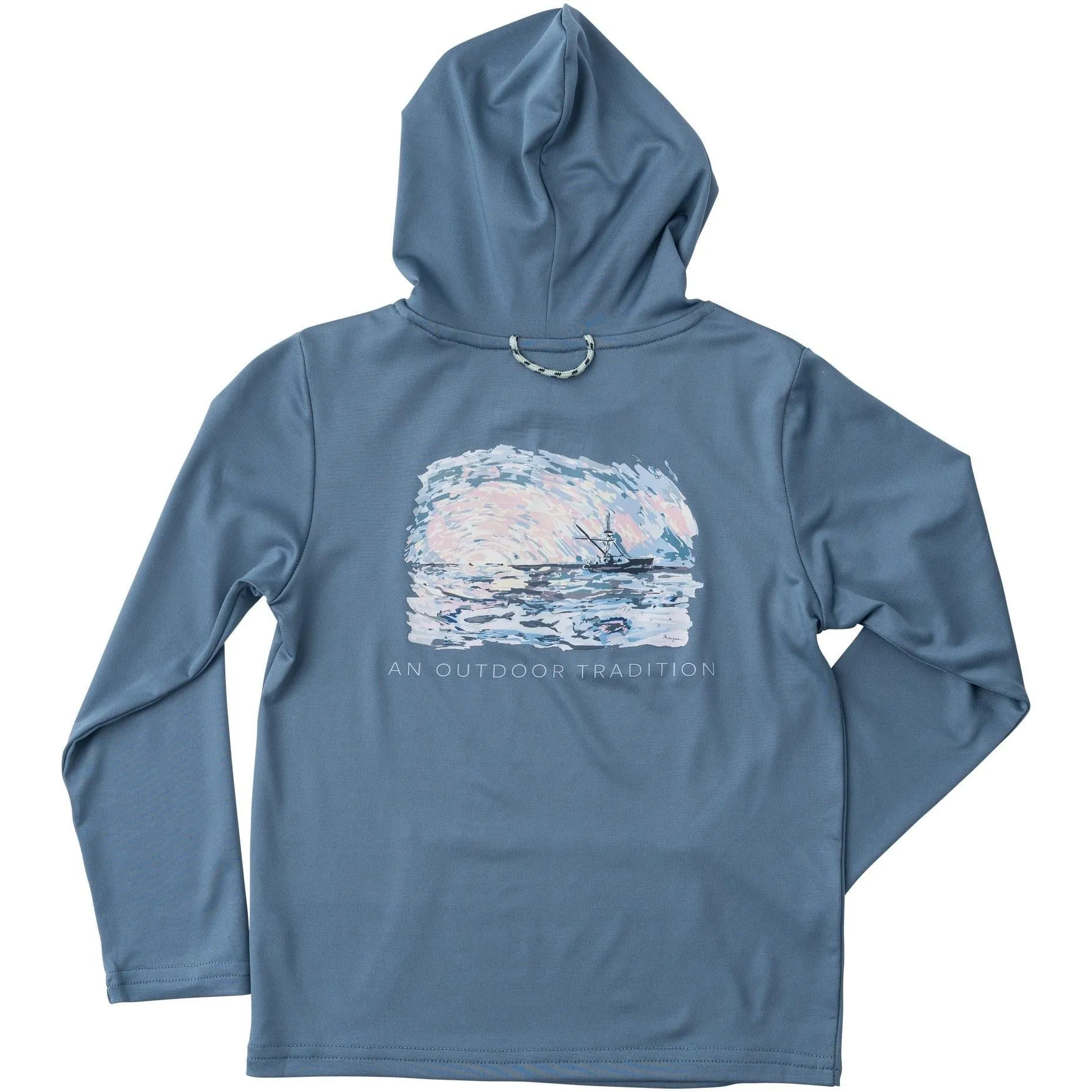 Pro Performance Hoodie T-shirt- Bluefin