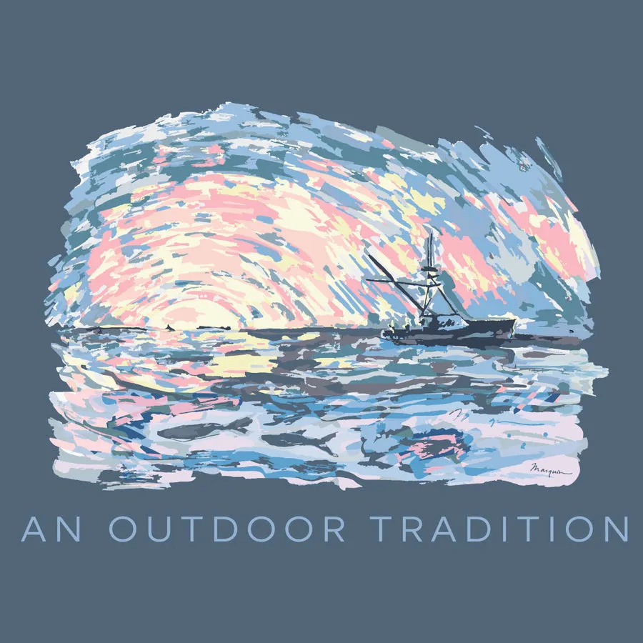 Pro Performance Hoodie T-shirt- Bluefin