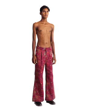 "TANGERINE" JACQUARD WOVEN TROUSERS