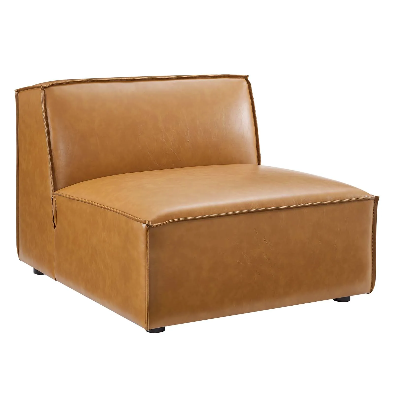 Restore 7-Piece Vegan Leather Sectional Sofa Tan EEI-4716-TAN