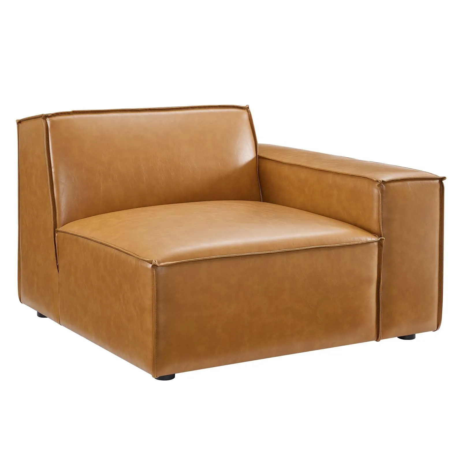 Restore 7-Piece Vegan Leather Sectional Sofa Tan EEI-4716-TAN