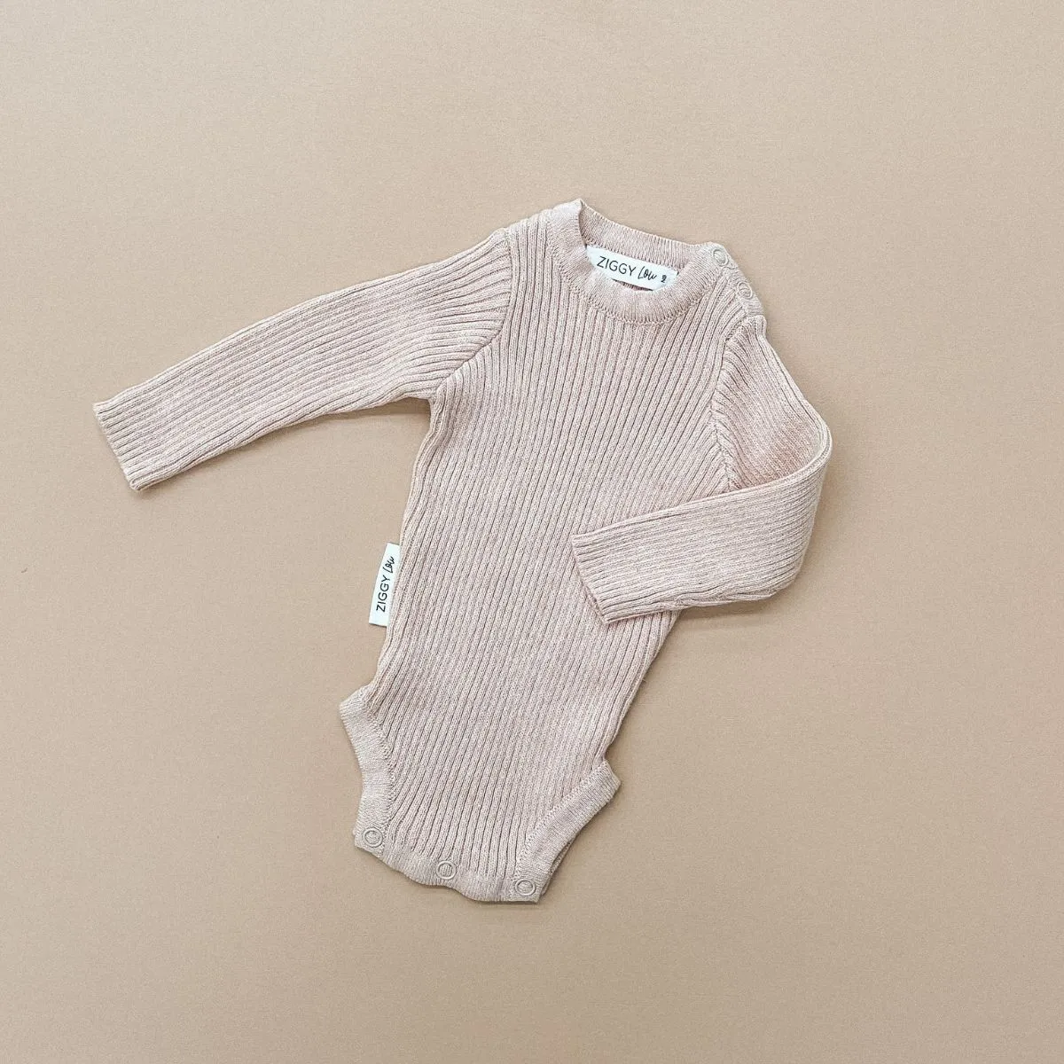 RIBBED BODYSUIT | BLUSH