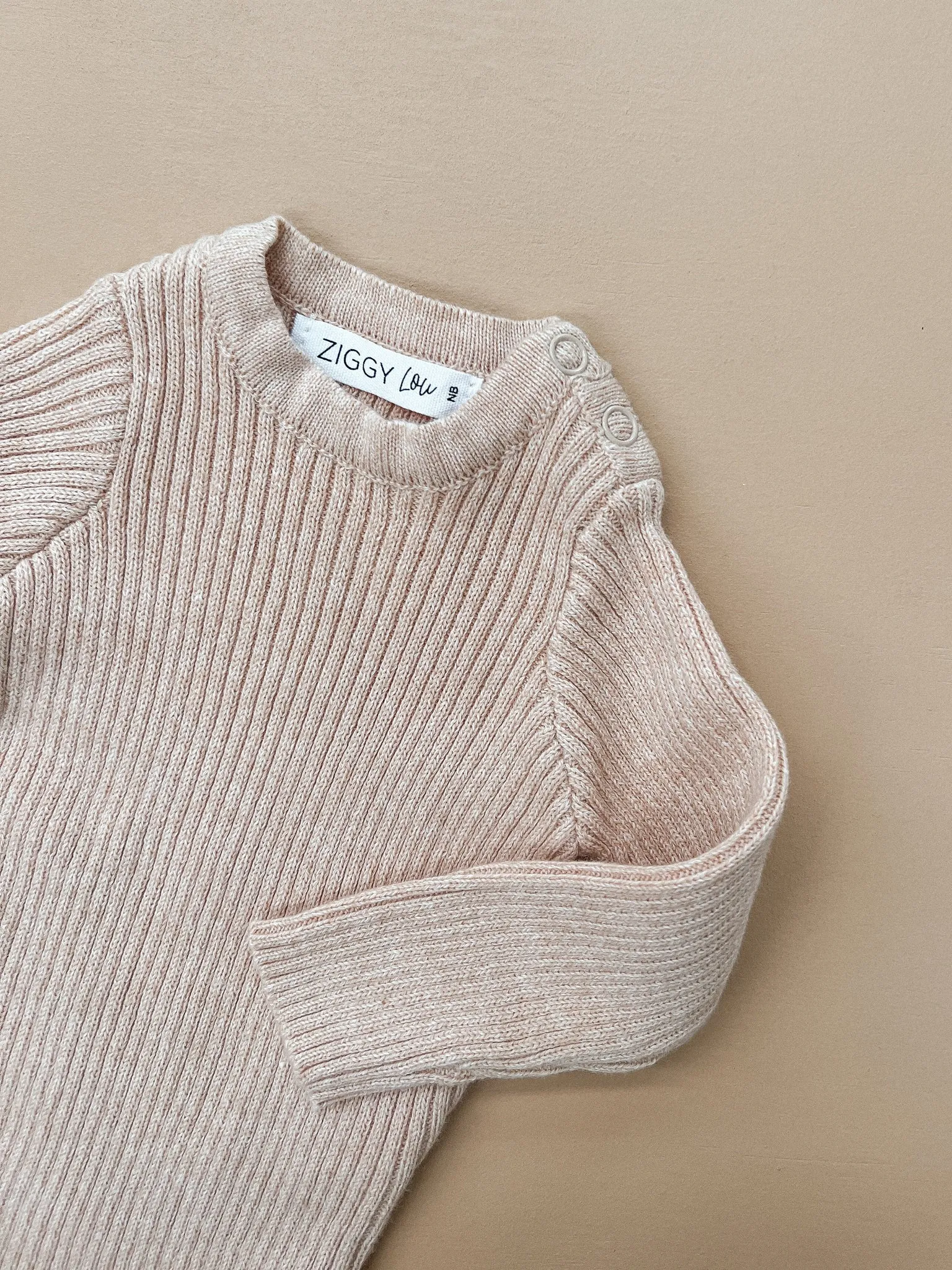 RIBBED BODYSUIT | BLUSH