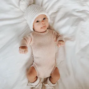 RIBBED BODYSUIT | BLUSH