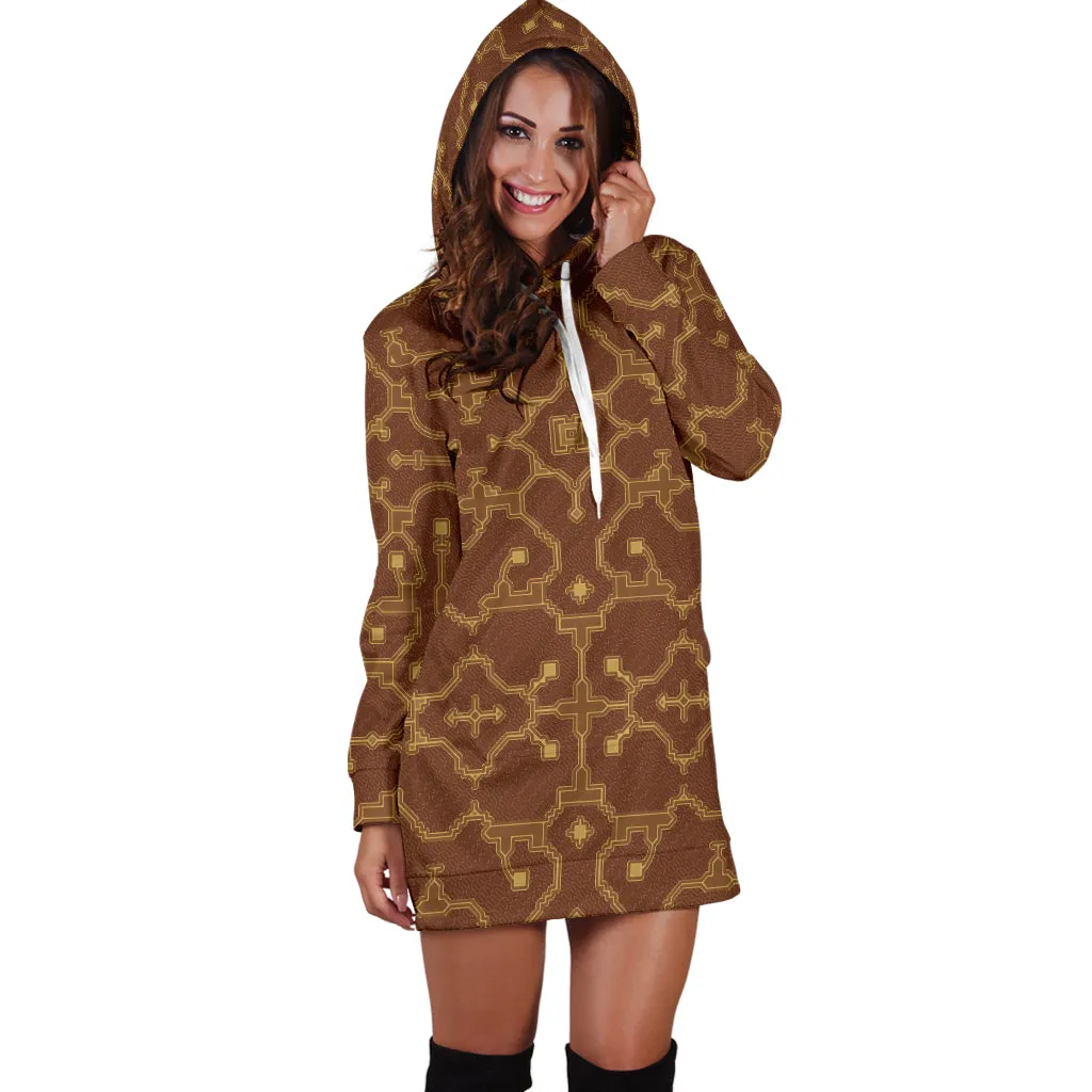 Shipibo Conibo - Red | Hoodie Dress | Mandalazed