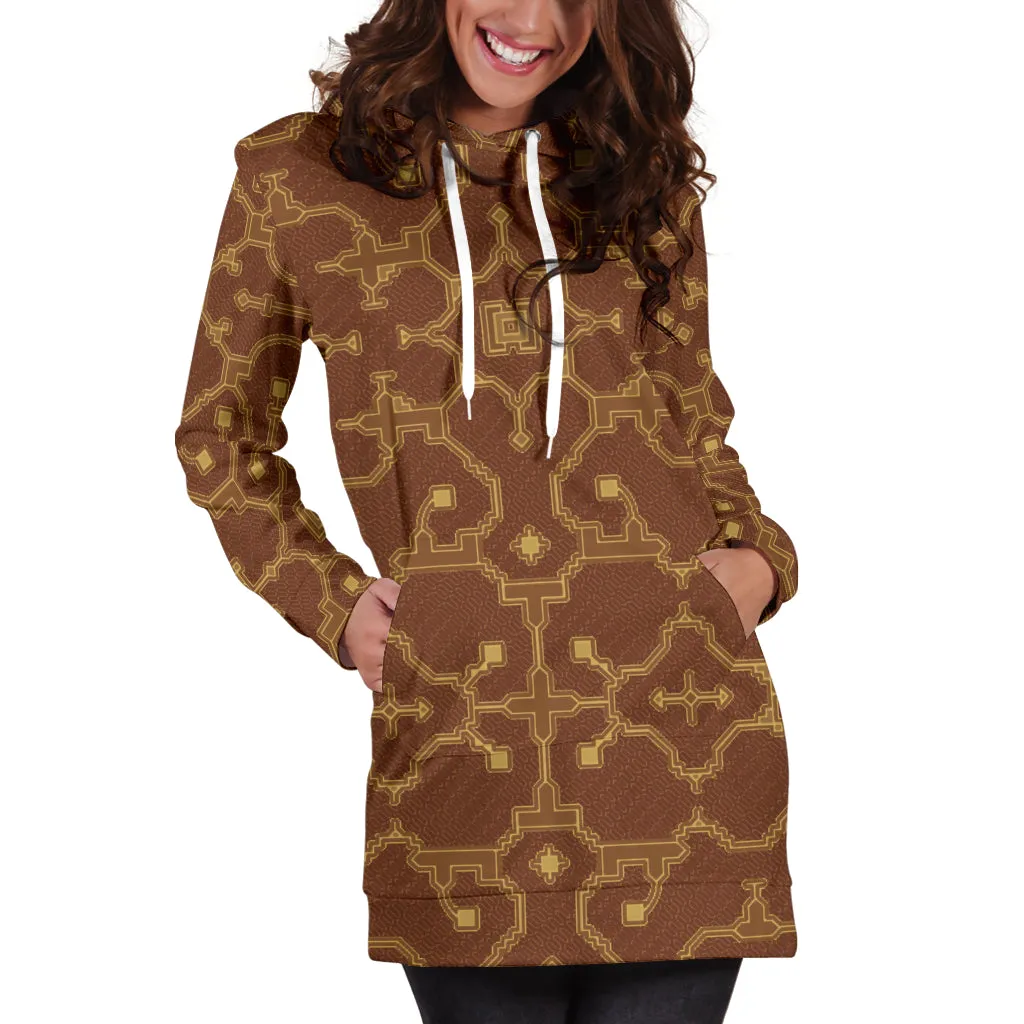 Shipibo Conibo - Red | Hoodie Dress | Mandalazed