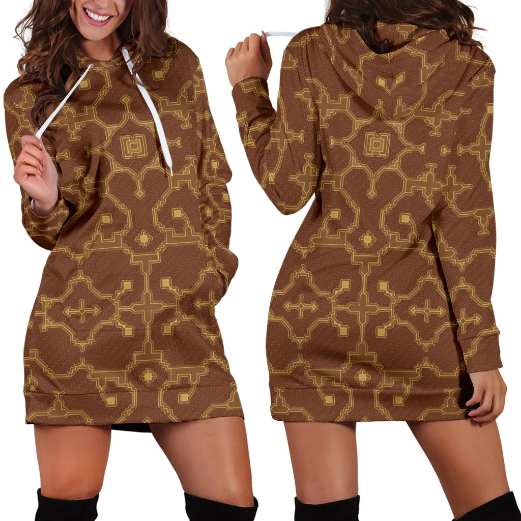 Shipibo Conibo - Red | Hoodie Dress | Mandalazed