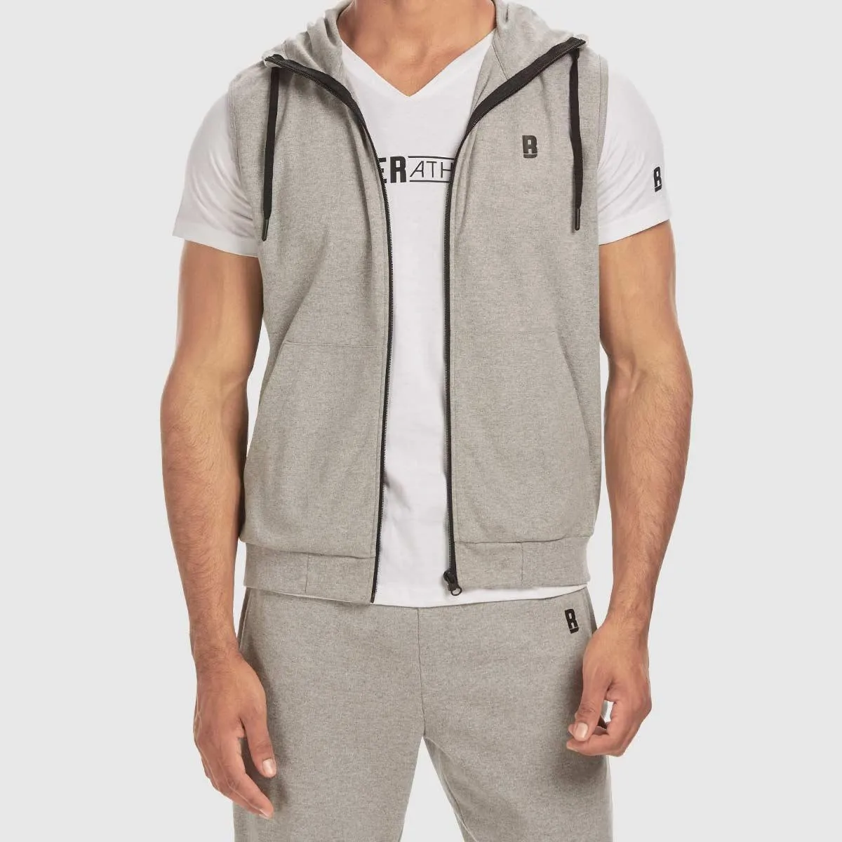 Sleeveless Hoodie - Grey