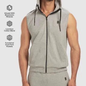 Sleeveless Hoodie - Grey
