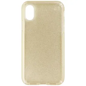 Speck Presidio Clear   Glitter Case for Apple iPhone XS & X - Clear/Gold Glitter
