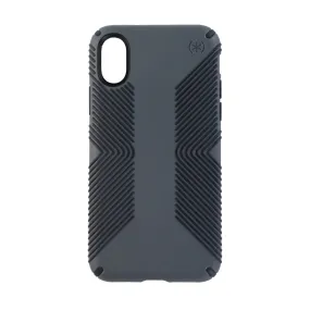 Speck Presidio Grip Series Case for Apple iPhone X - Charcoal Gray/Black