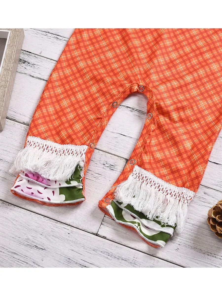 Stylish Baby Tassel Trim Overall