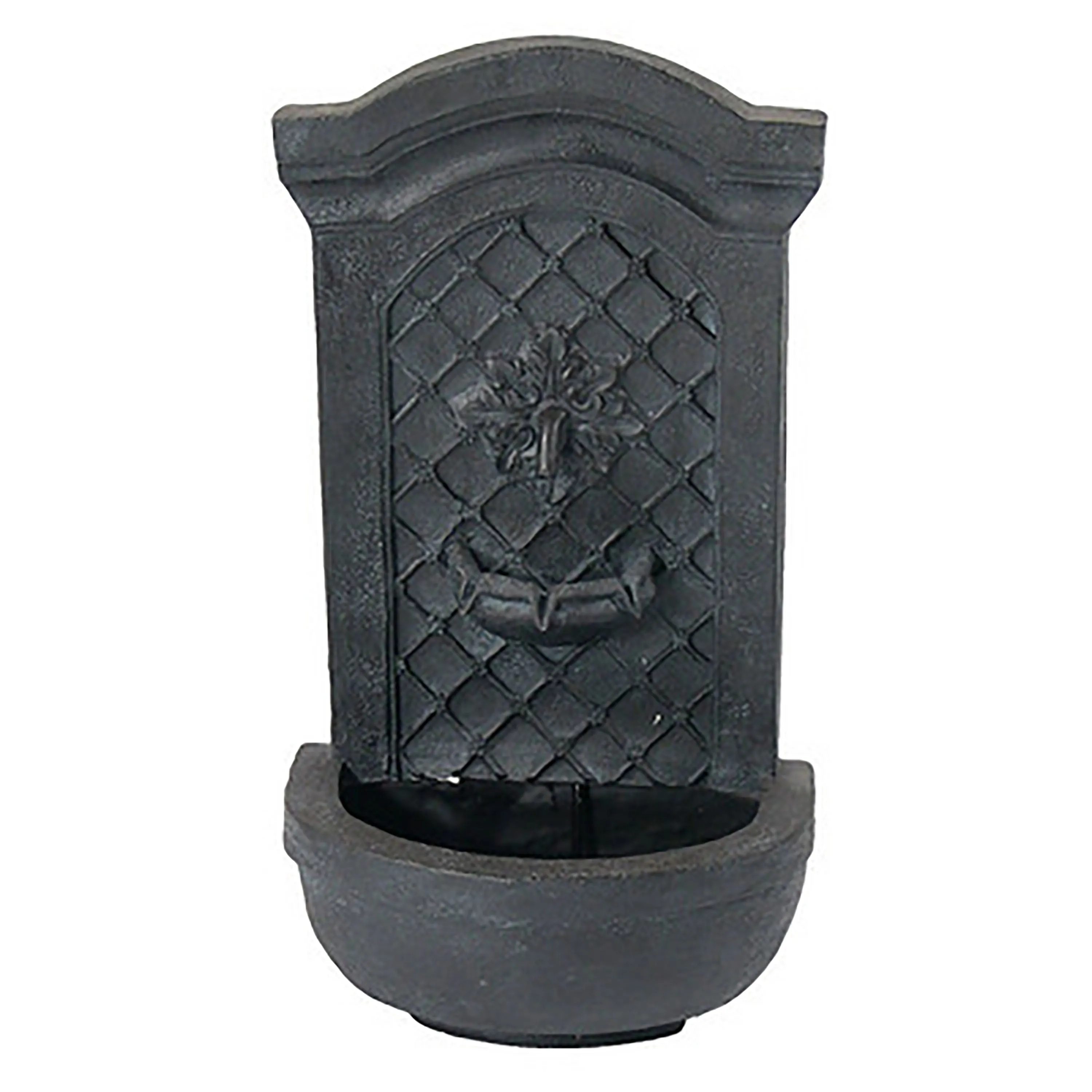 Sunnydaze Rosette Solar Wall Fountain with Battery Backup