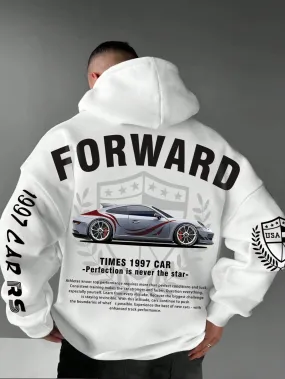 SXV  'FORWARD’ Printed Cool Aesthetic Sweatshirt Hoodie