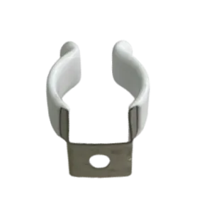 T8 Lamp Support Clip - SS/WITH NON-CONDUCTIVE RUBBER COATING