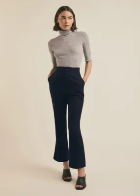 The Phoebe Pant - Navy Pinstripe