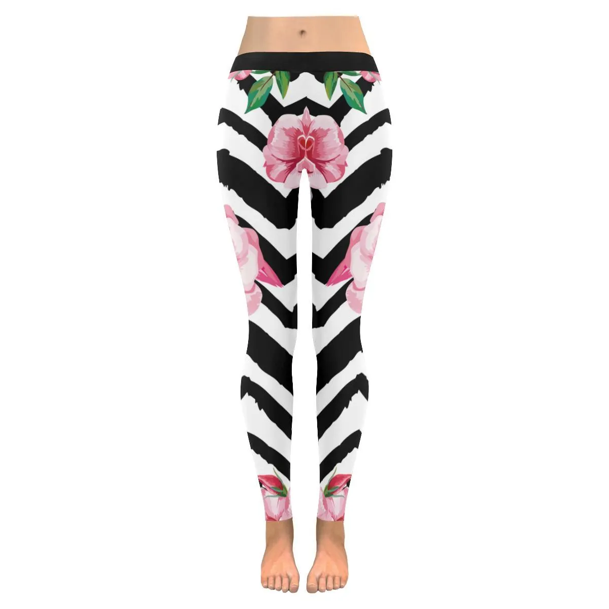 tropic pink flamingo Low Rise Leggings