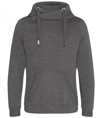 Unisex Cowl Cross Neck Hoodie - various colours