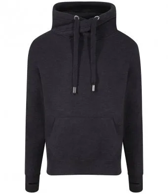 Unisex Cowl Cross Neck Hoodie - various colours