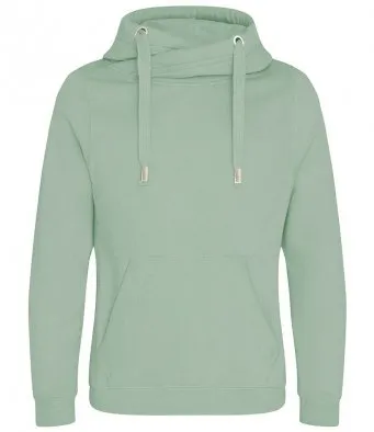 Unisex Cowl Cross Neck Hoodie - various colours