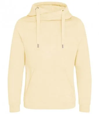 Unisex Cowl Cross Neck Hoodie - various colours