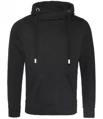 Unisex Cowl Cross Neck Hoodie - various colours