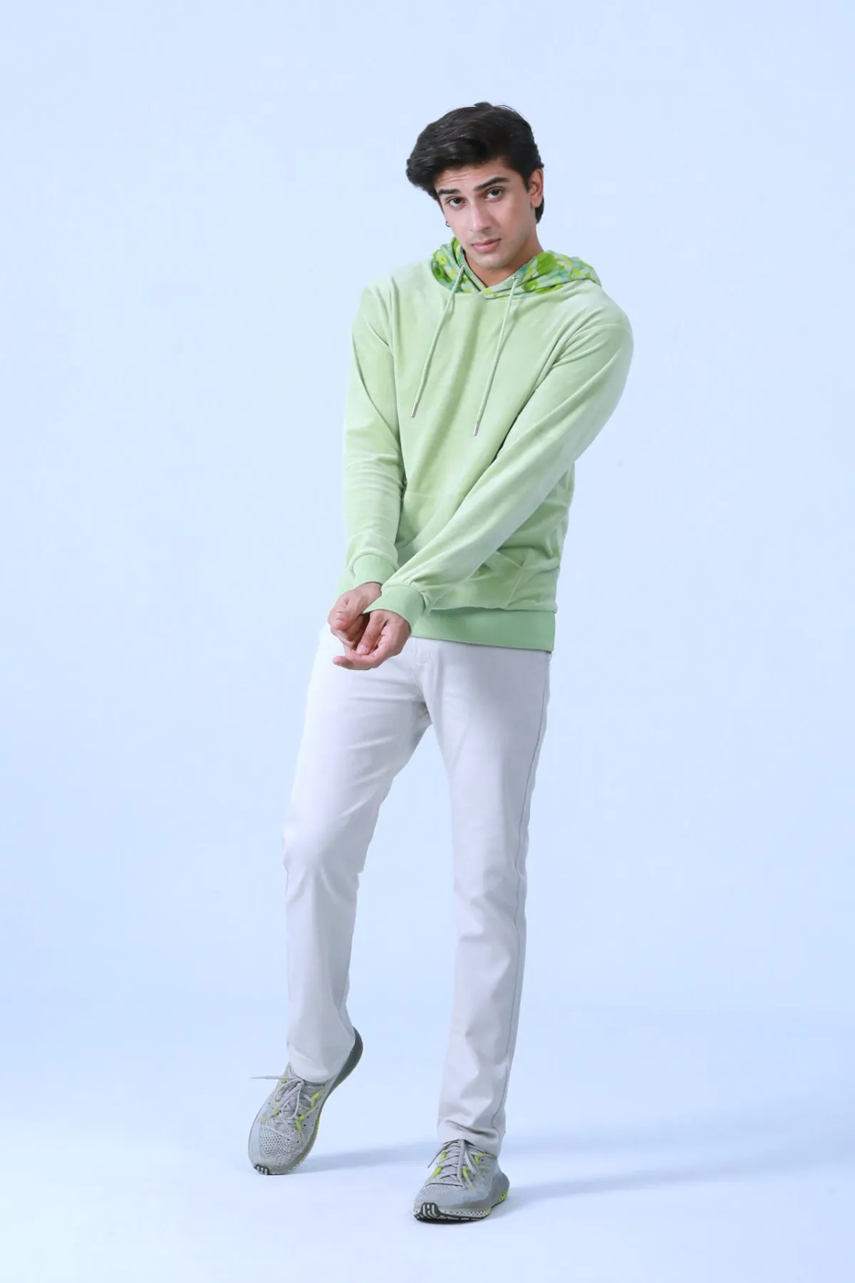 VELOUR PULLOVER HOODIE