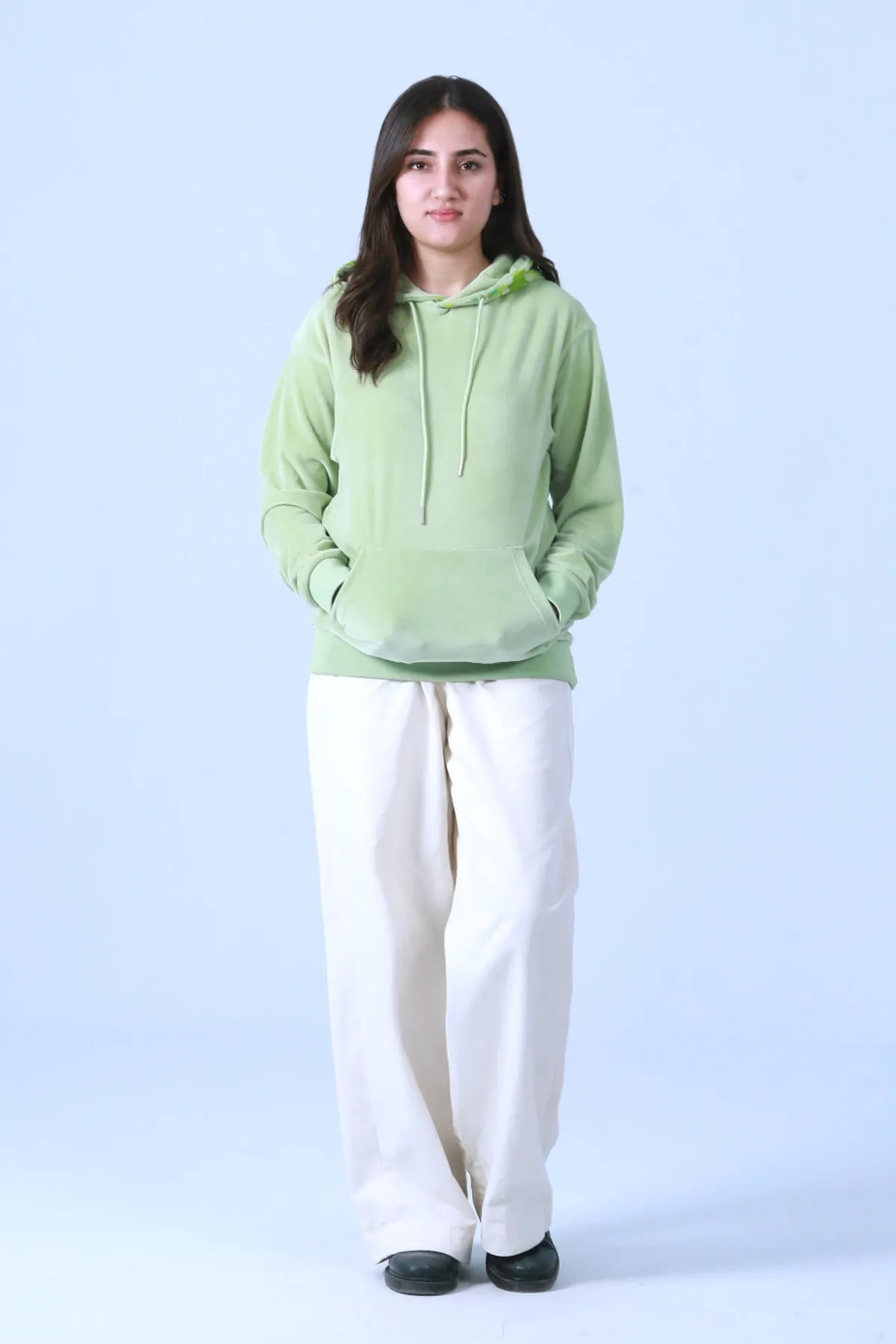 VELOUR PULLOVER HOODIE