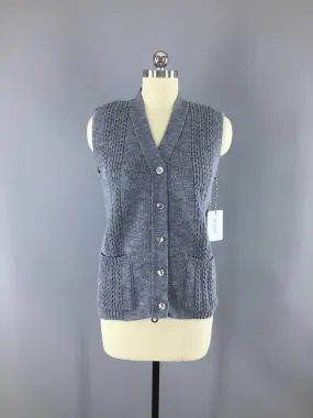 Vintage 1970s Cardigan Sweater Vest