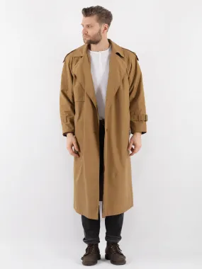 Vintage 80's Men Trench Coat in Beige